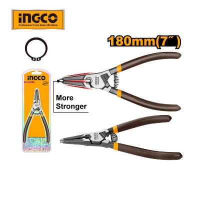 Picture of INGCO 7" (180mm) STRAIGHT HEAD External CIRCLIP PLIER HCCP261801