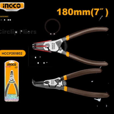 Picture of INGCO 7" (180mm) STRAIGHT HEAD Internal CIRCLIP PLIER HCCP261803