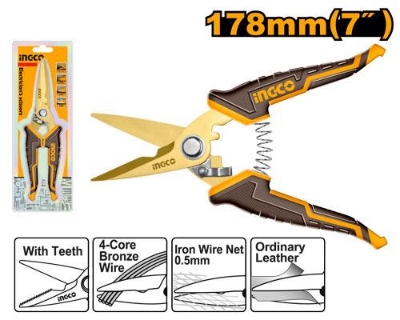 Picture of INGCO 178mm(7") ELECTRICIAN'S SCISSOR HES0187