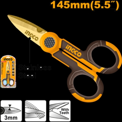 Picture of INGCO 145mm(5.5") ELECTRICIAN'S SCISSOR HES02855
