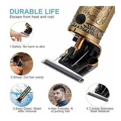 Picture of Vintage T9 0mm Replace Battery Electric Hair Cutting Machine Rechargeable Hair Trimmer Men Barber