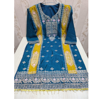Picture of Readymade Three Piece For Women Exclusive Chini Gura Febrics Collection Embroidery , Stylist, Fashionable 3 pice