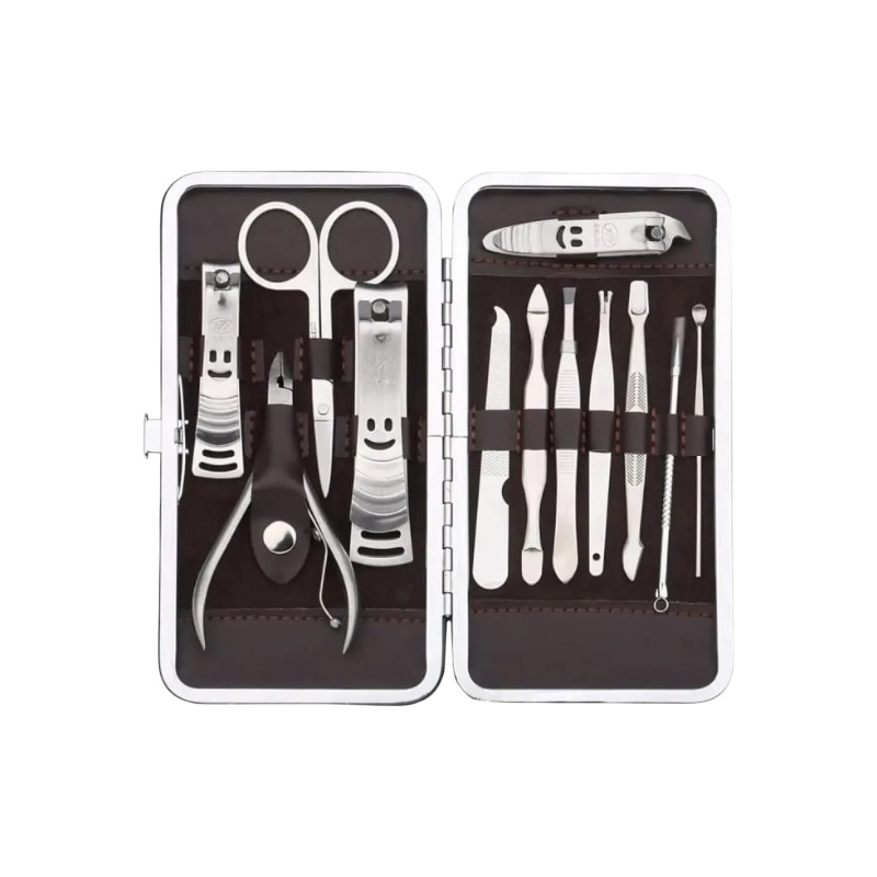 Picture of Steel Professional 12Pcs Tools Set Nail Clippers, Nail Scissors Grooming Kits, Nail Tools,