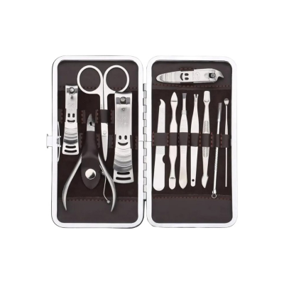 Picture of Steel Professional 12Pcs Tools Set Nail Clippers, Nail Scissors Grooming Kits, Nail Tools,
