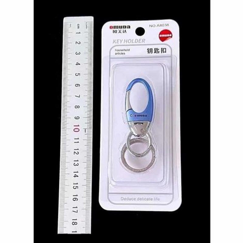 Picture of Omuda Key Ring।।Omuda Key Ring Holder OMUDA Keychain Stainless Steel Car Key Ring Hook Locking Silver Metal key ring Key chain for Bike Car Men Women Keyring 8083