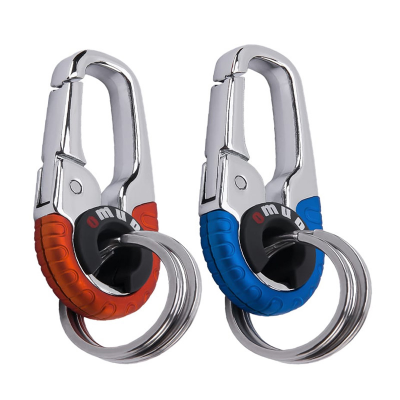 Picture of Mirage Keychain Ring Outdoor Sports Keychain with 2 Rings for Hiking Climbing Anti-lost Carabiner Key Ring for Car Keys Portable Metal Key Fob Metal Keychain A3755