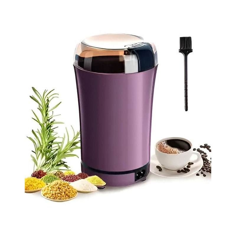 Picture of Mini Electric Coffee Grinder Coffee Grain Beans Spices Nuts Powder Mill Home Kitchen Salt Pepper