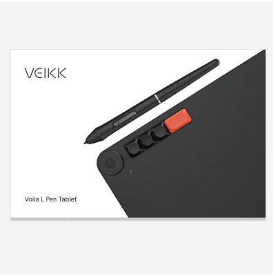 Picture of VEIKK Voila L Graphic Tablet 10x6 Inch Drawing Tablet With 4 DIY Keyboard Pen Tablet Support Android Windows MacOS