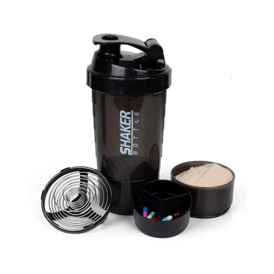 Picture of Water Bottle  Cups Sports Cup Portable 500ml Removable Three Protein Powders