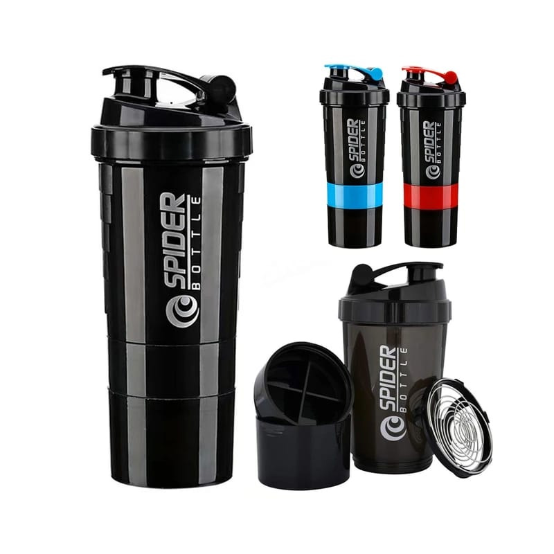 Picture of Water Bottle  Cups Sports Cup Portable 500ml Removable Three Protein Powders