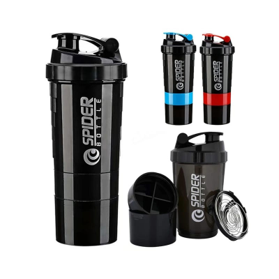 Picture of Water Bottle  Cups Sports Cup Portable 500ml Removable Three Protein Powders