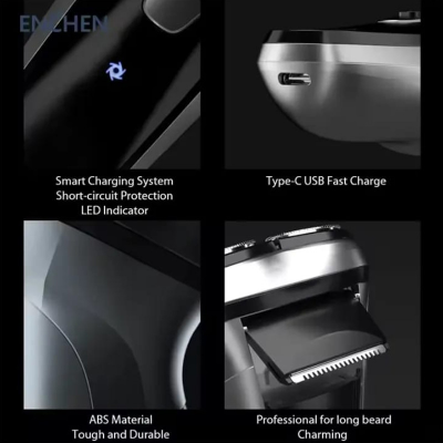 Picture of Electric Shaver Razor Men Type-C Rechargeable Shaving Beard Machine Intelligent Control Travel Lock 100% Ne