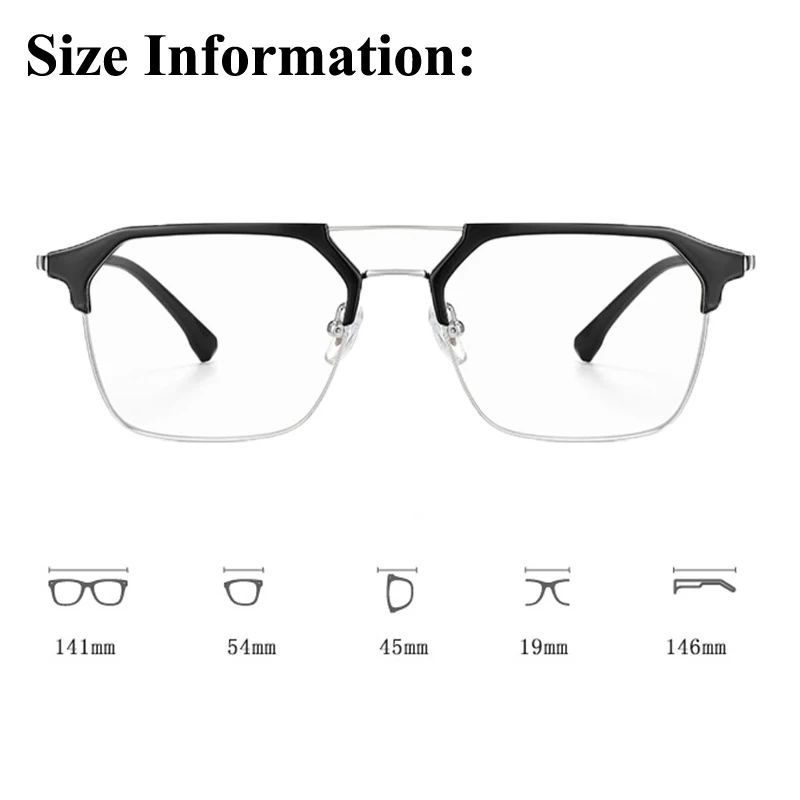 Picture of Luxury Brand Double Beam Frame Anti-blue Light Transparent Computer Glasses Women Men Sunglasses UV400 Flat Mirror Eyeglasses