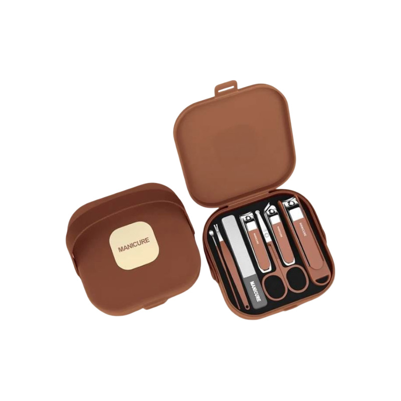 Picture of 7PCS Portable Manicure Pedicure Set Stainless Steel Professional Nail Clipper Beauty Kit for man and women