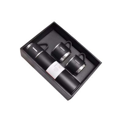 Picture of 500ML Stainless Steel Vacuum Flask Gift Set Office Business Style Thermos Bottle Outdoor Hot Water Thermal Insulation Couple Cup