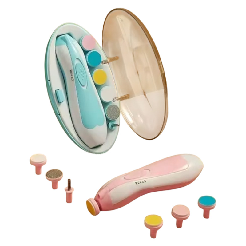 Picture of Kids Baby Nail Trimmer Electric Baby Manicure Pedicure Nail Clippers Cutter Scissors Care Set New Born Kids' safety nail clipper