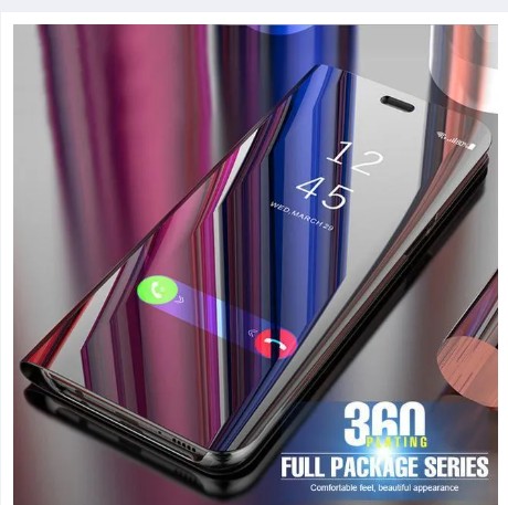 Picture of Clear View Mirror Leather Flip Cover for Redmi M15 plus