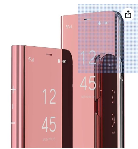 Picture of Case for Samsung Galaxy A8 / A5 2018 Cool Style Clear View Electroplate Plating Stand Scratchproof Full Body Protective Flip Ultra Slim Cover