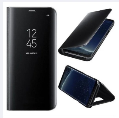 Picture of Samsung Galaxy S9 Plus Luxury Clear View Mirror Leather Stand Flip Cover