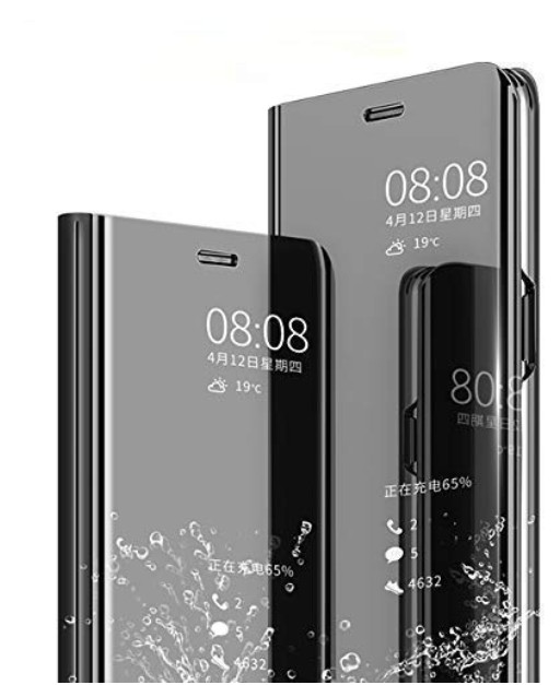 Picture of Samsung Galaxy J3 pro Clear View Electroplate Mirror Protective Glass Cover Flip Case