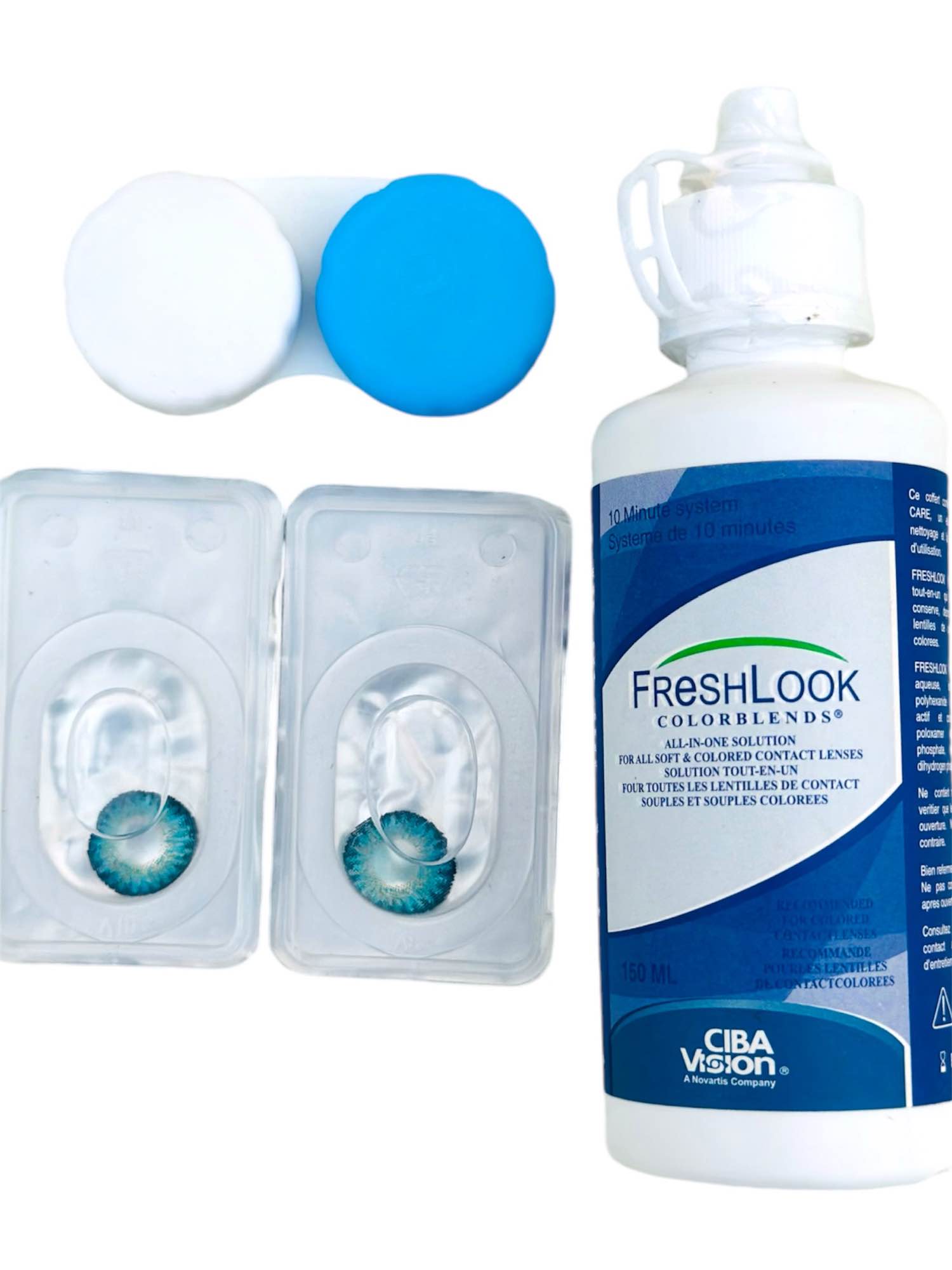 Picture of Brilliant blue freshlook contact lens full set