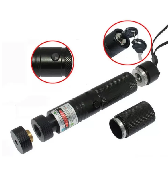 Picture of 10 Miles 532nm Adjustable Focus Green Laser Pointer Beam Light Pen + Star Cap – 5mW