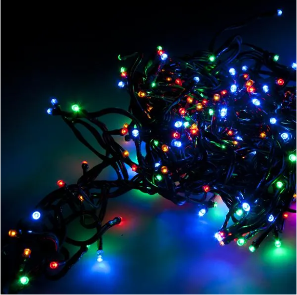 Picture of Multi-Coloured Indoor & Outdoor LED Fairy Lights – 8 Modes – Decorative String Lights for Room