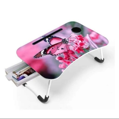 Picture of Multi-Function Folding Waterproof Printing Laptop Desk with drawar