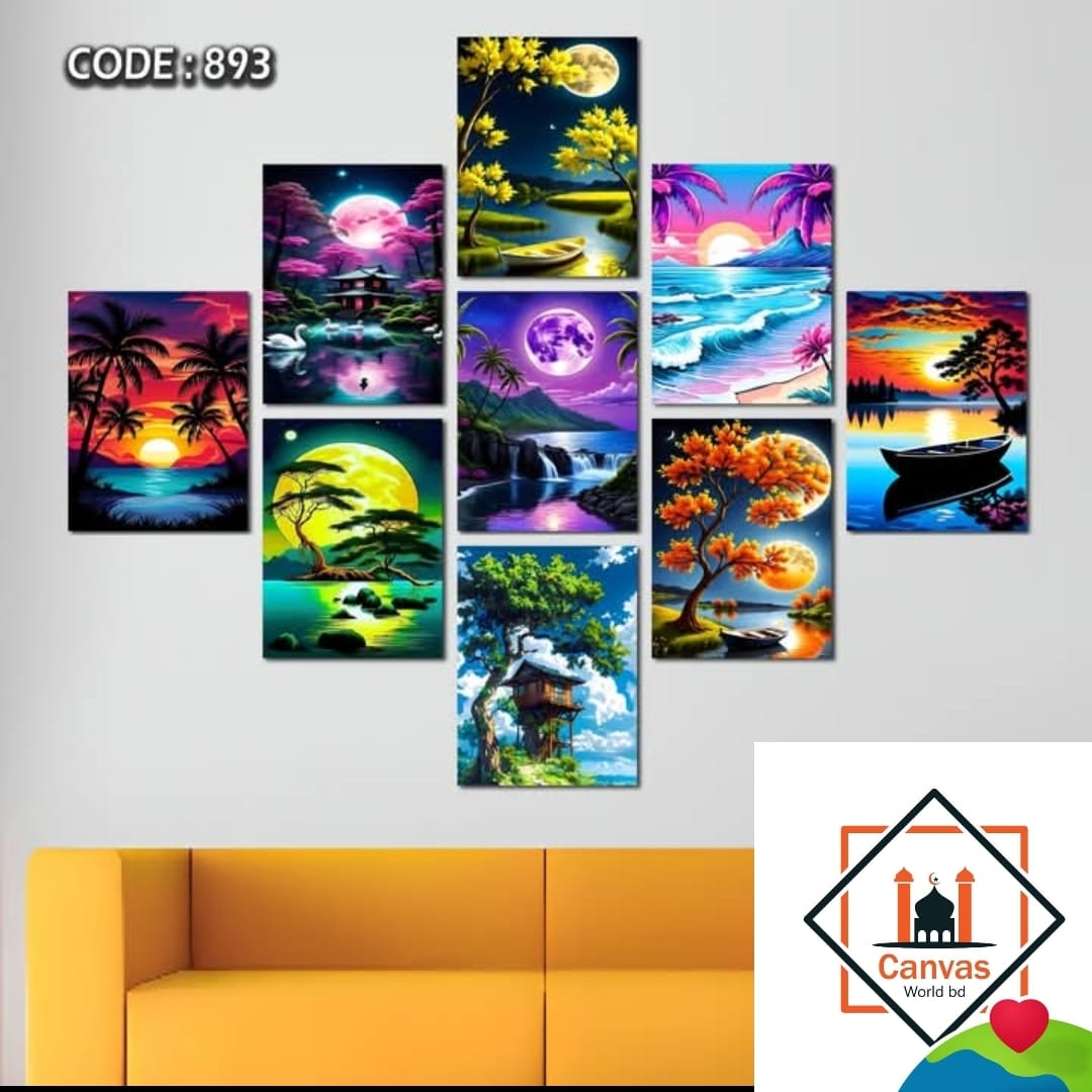 Picture of 9-Piece Unique Design Wallmate Home Decoration PVC Poster Combo Set