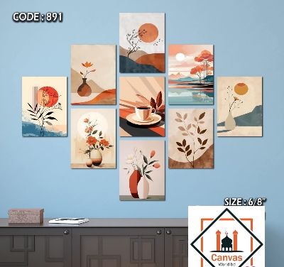 Picture of 9-Piece Unique Design Wallmate Home Decoration PVC Poster Combo Set