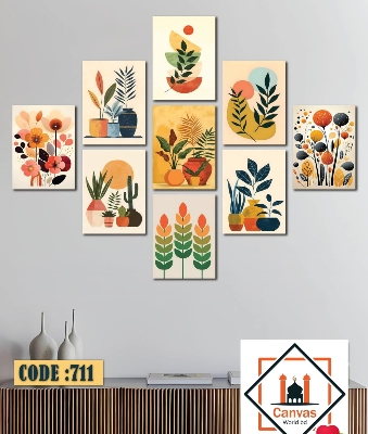 Picture of 9-Piece Unique Design Wallmate Home Decoration PVC Poster Combo Set