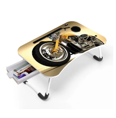 Picture of Multi-Function Folding Waterproof Printing Laptop Desk with drawar