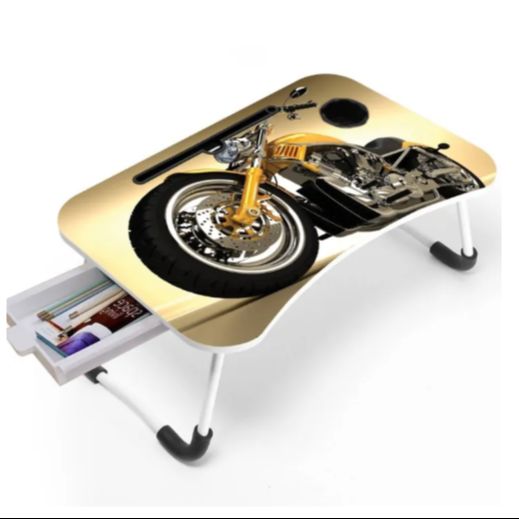 Picture of Multi-Function Folding Waterproof Printing Laptop Desk with drawar