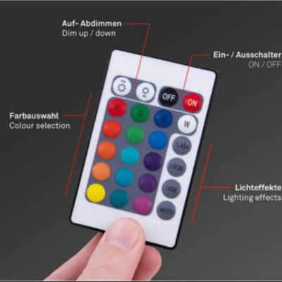 Picture of LED Strip Light Remote Control – 24 Button RGB Controller