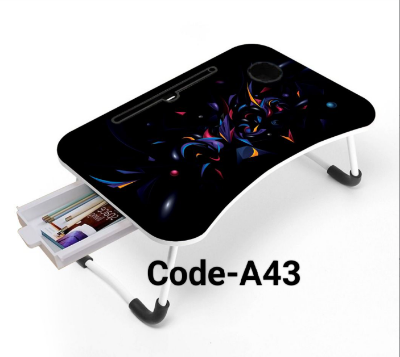 Picture of Multi-Function Folding Waterproof Printing Laptop Desk with drawar