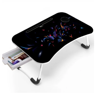 Picture of Multi-Function Folding Waterproof Printing Laptop Desk with drawar