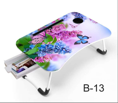 Picture of Multi-Function Folding Waterproof Printing Laptop Desk with drawar