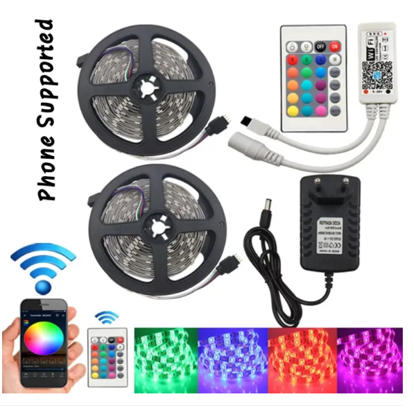 Picture of RGB 3528 3-Color LED Strip Light – 5 Meter (Strip Only, No Controller or Adapter Included)