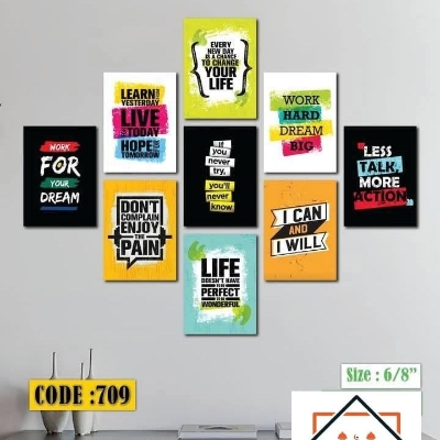 Picture of 9-Piece Unique Design Wallmate Home Decoration PVC Poster Combo Set