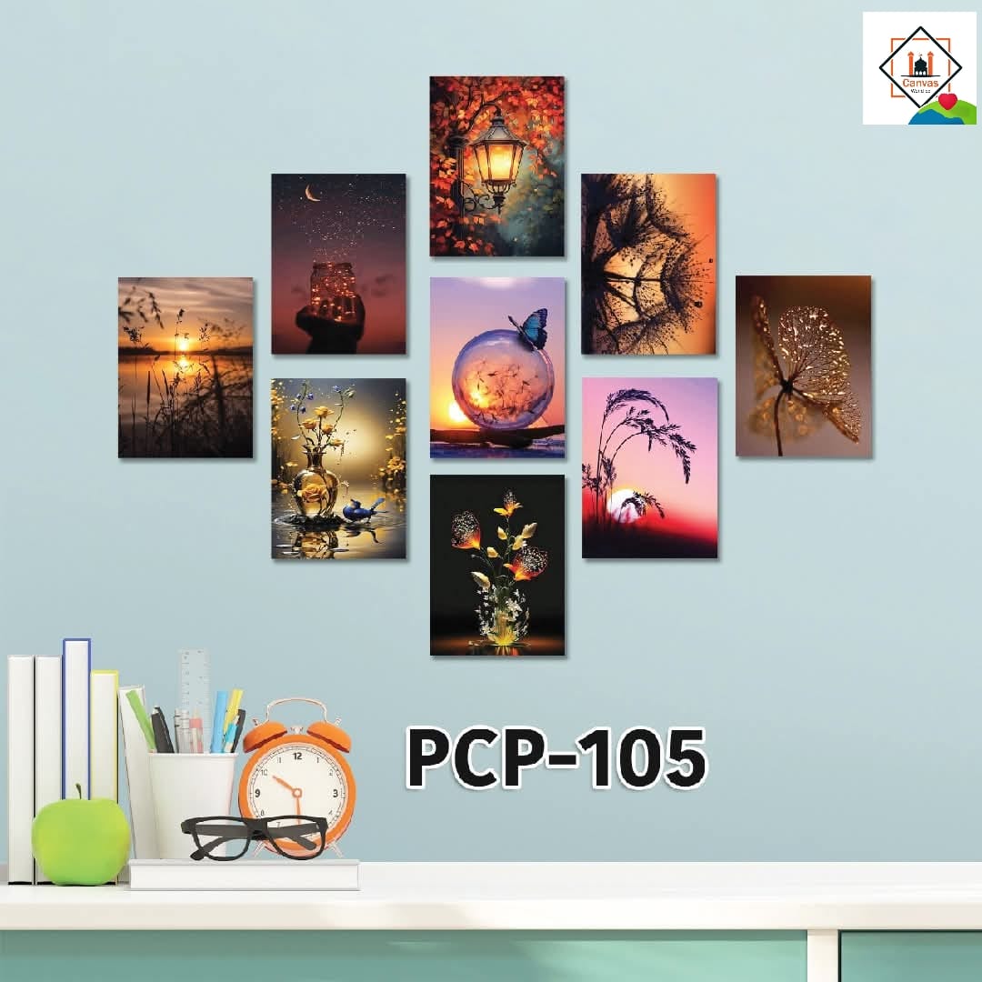 Picture of 9-Piece Unique Design Wallmate Home Decoration PVC Poster Combo Set