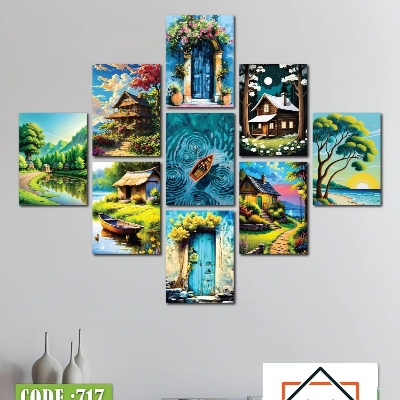 Picture of 9-Piece Unique Design Wallmate Home Decoration PVC Poster Combo Set