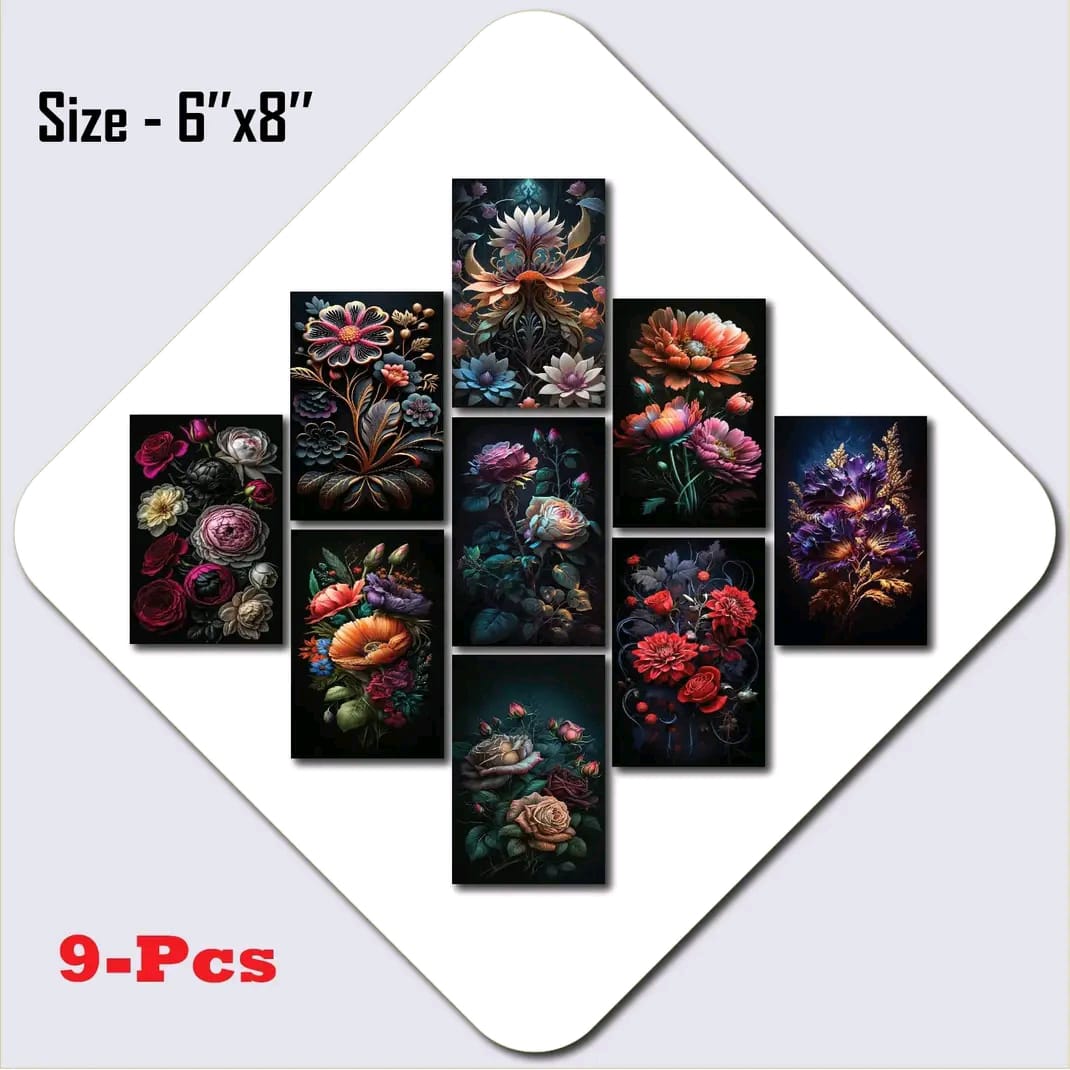 Picture of 9-Piece Unique Design Wallmate Home Decoration PVC Poster Combo Set