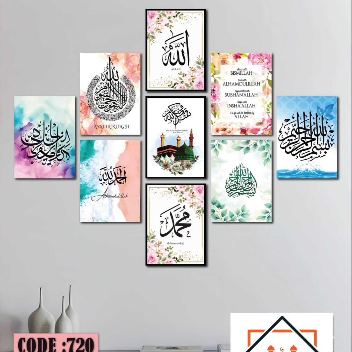 Picture of 9-Piece Unique Design Wallmate Home Decoration PVC Poster Combo Set