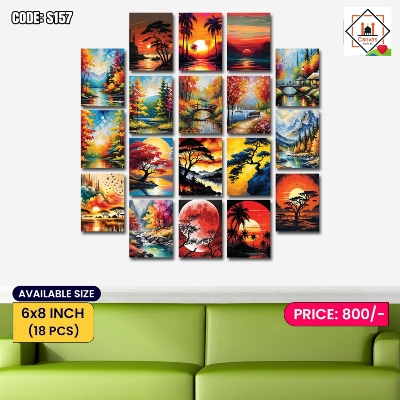 Picture of Premium PVC & HD Sticker Wallmate Set – 18pcs Combo