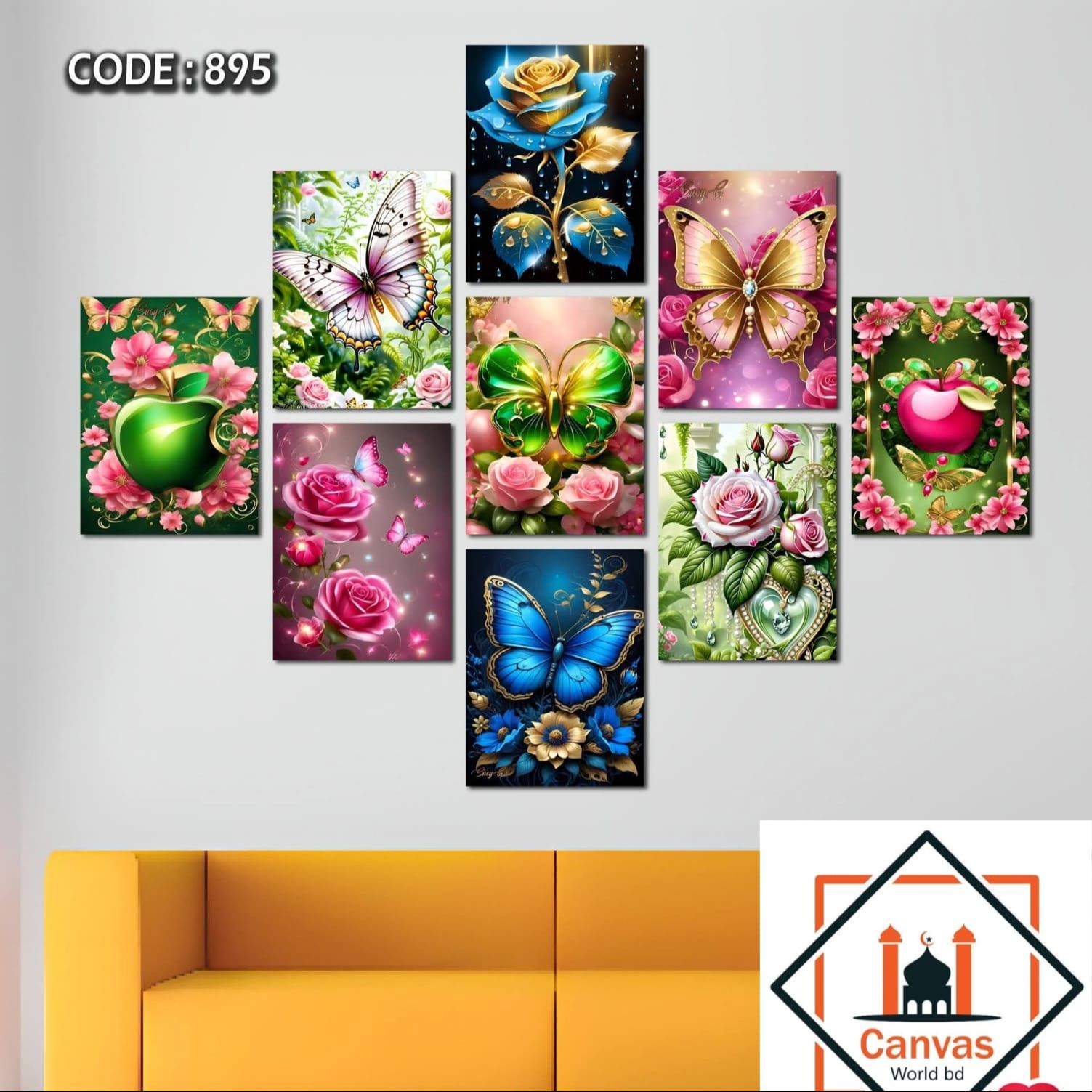 Picture of 9-Piece Unique Design Wallmate Home Decoration PVC Poster Combo Set