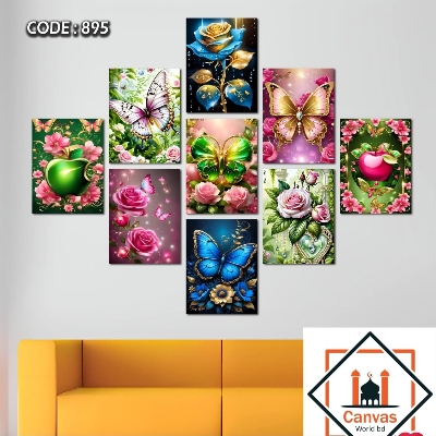 Picture of 9-Piece Unique Design Wallmate Home Decoration PVC Poster Combo Set