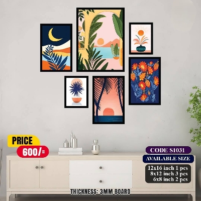 Picture of 6 pes Most Unique Combo Wallmate Set – Perfect for Home & Office Wall Decoration
