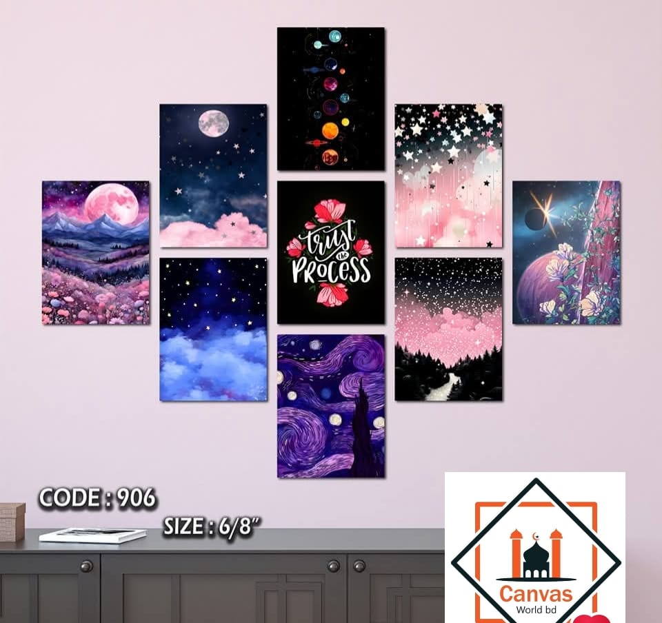 Picture of 9-Piece Unique Design Wallmate Home Decoration PVC Poster Combo Set