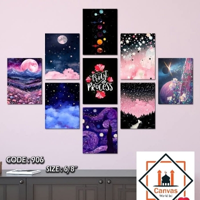 Picture of 9-Piece Unique Design Wallmate Home Decoration PVC Poster Combo Set