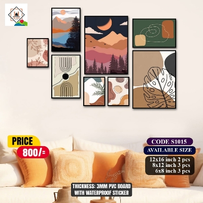 Picture of Premium PVC & HD Sticker Wallmate Set – 8 pcs Combo
